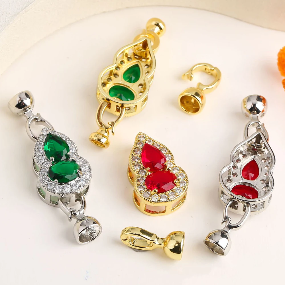 Juya DIY Decoration Fastener Connector Pendant Lock Clasps Hooks Accessories For Women Natural Stone Pearls Beads Jewelry Making