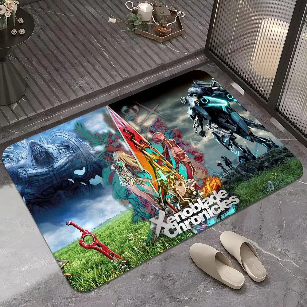 Game X-Xenoblade Chronicles Floor Mat HD Art Wall Room Decor Home Waterproof Home Living Bar Decorative Paintings
