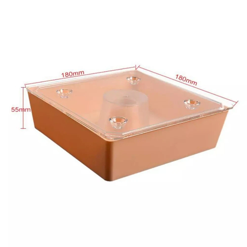 AA83 Bee Feeder Square 2 Litres Beehive Top Feeder Beekeeper Tool Beekeeping Feeder with Transparent Cover Pre-Assembled