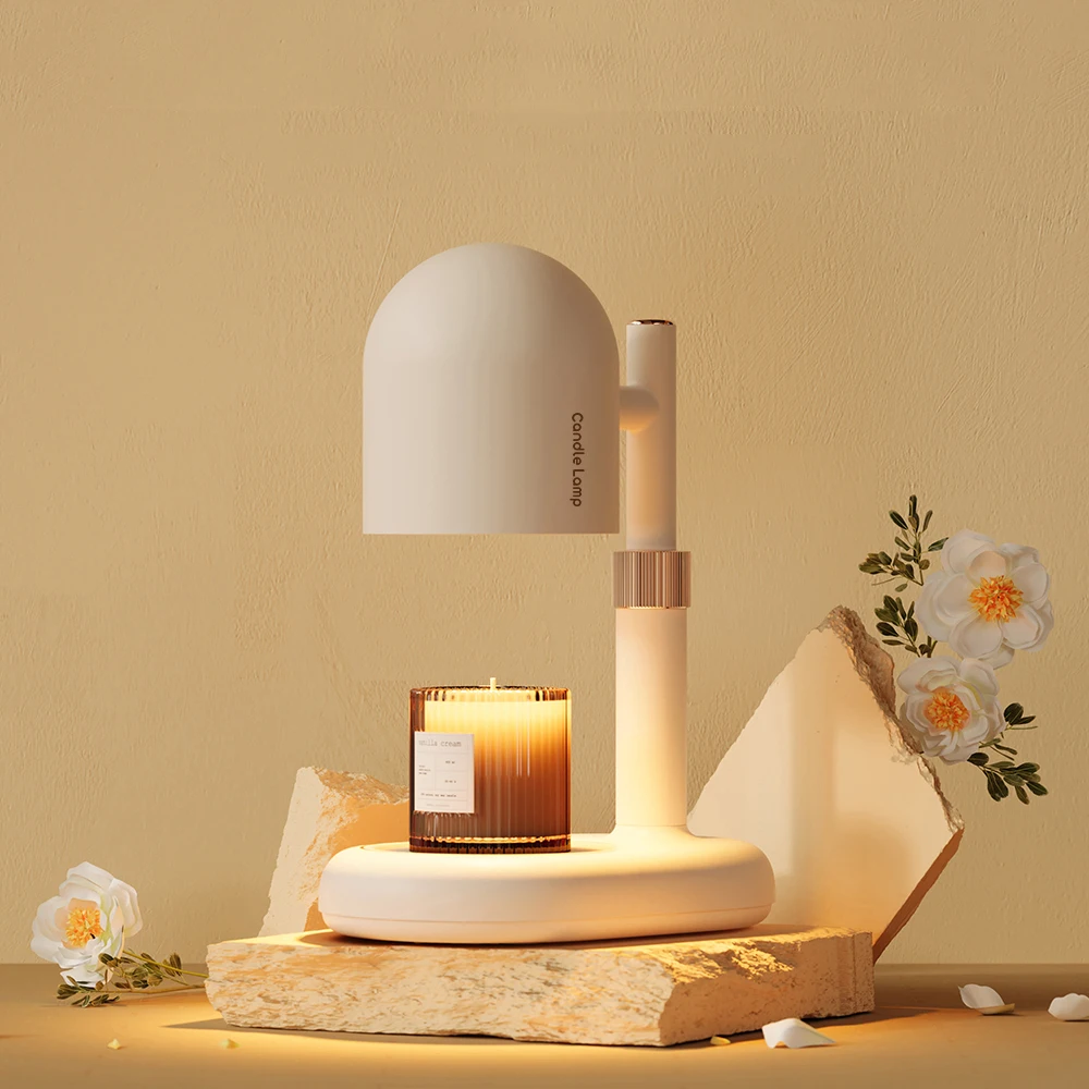 Dimmable Candle Warmer Lamp for Bedroom Scented Aroma Candle Melting Wax with Halogen Bulb EU/US Plug Light Control