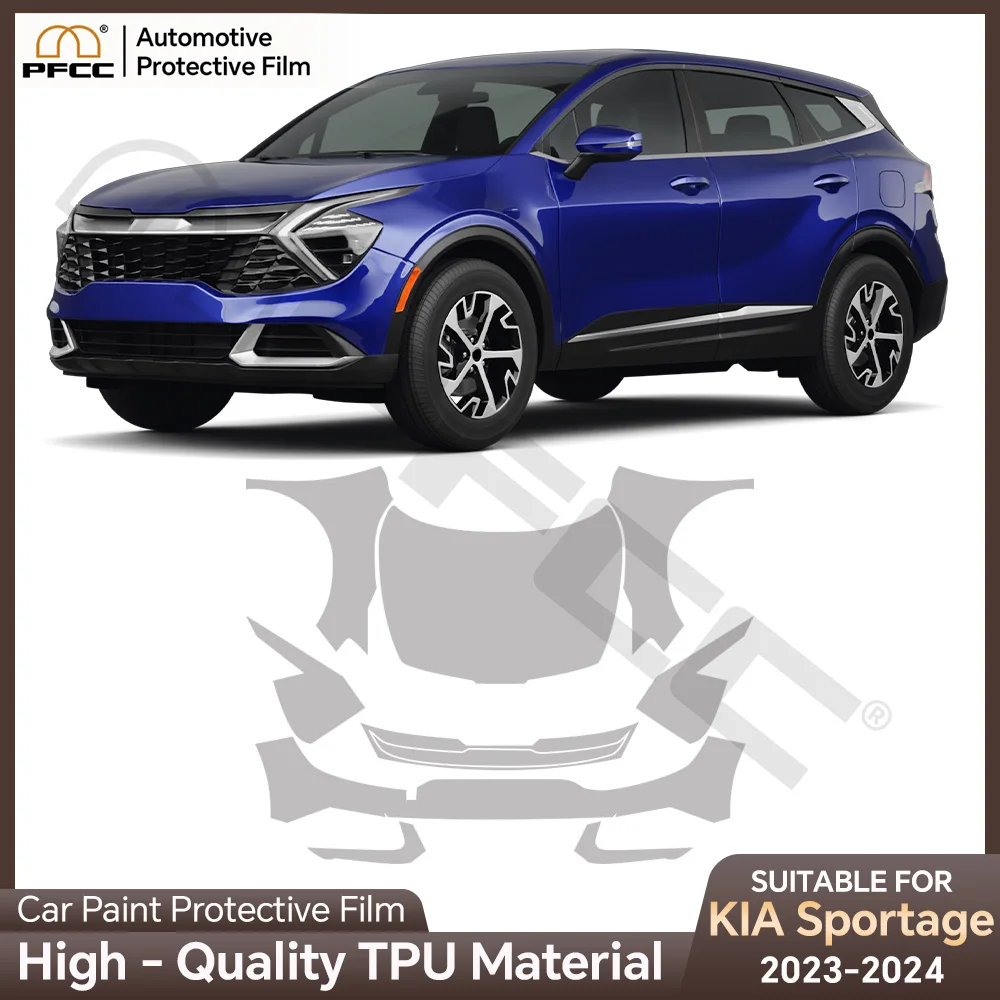 For KIA SPORTAGE 2023 2024 Pre-cut PPF Clear Bra 8.5Mil TPU Paint Protection Film Car Body Bumper Anti-Scratch Kit Resistant