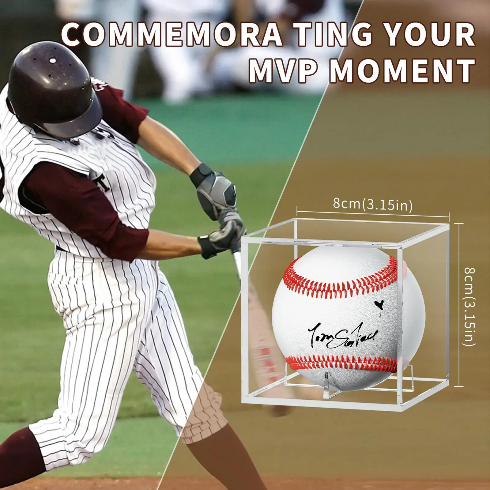 

Baseball Display Case Collectibles Multipurpose Memorabilia Ball Holder