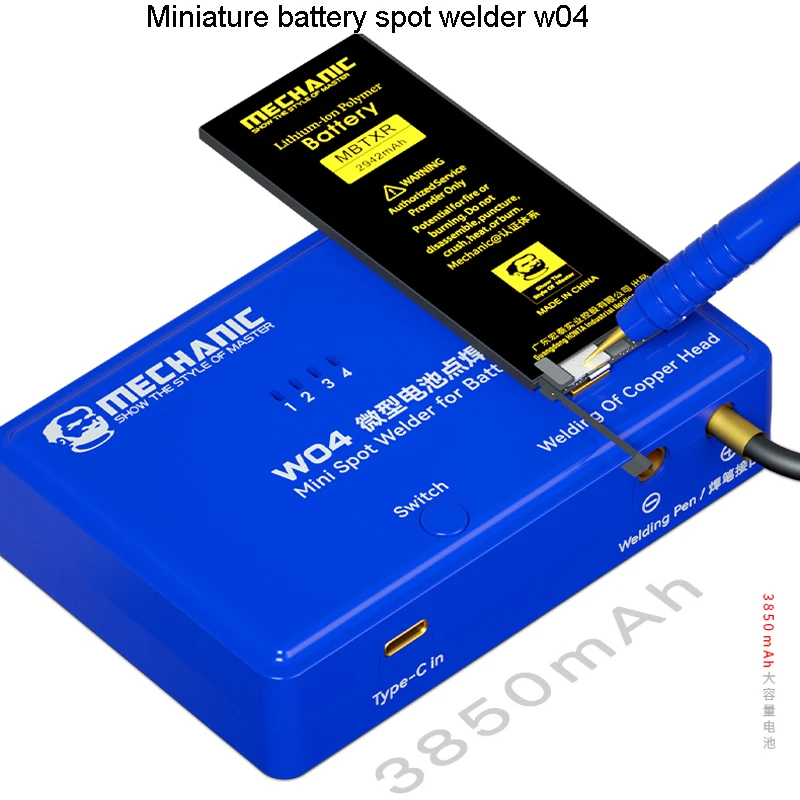 Imagem -06 - Mecânico W04 Portátil Mini Máquina de Solda a Ponto para Batttery 4-velocidade Ajuste Telefone Bateria Ferramentas de Reparo do Soldador