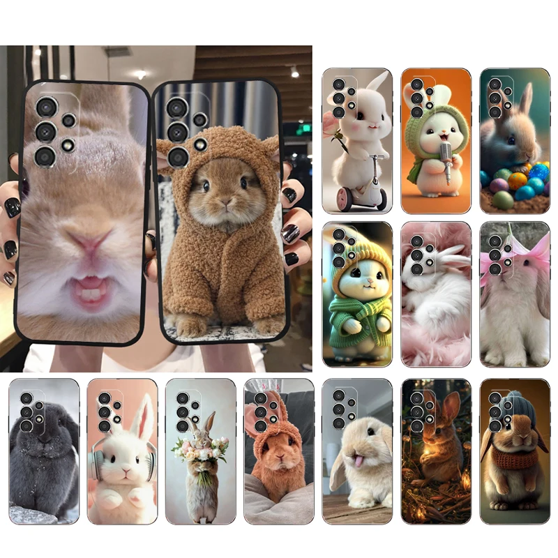 Phone Case For Samsung A17 A55 A16 A56 A35 A15 A53 A54 A33 A34 A25 A05S A52 A52S A07 A26 A06 Rabbit Bunny Animal