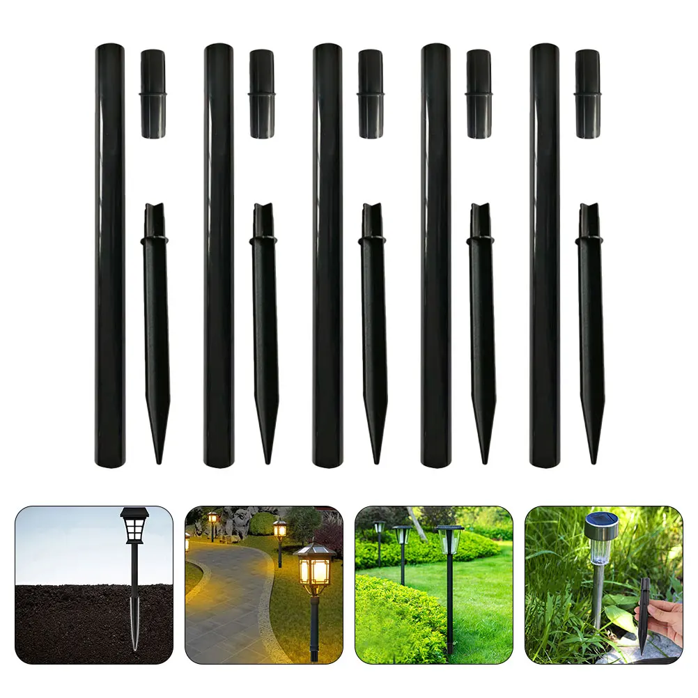 

1 set Lawn Lamp Accessories Solar Light Parts Plastic Joint L Lighting Ground Poles Torch Extensions Outdoor Use Durable