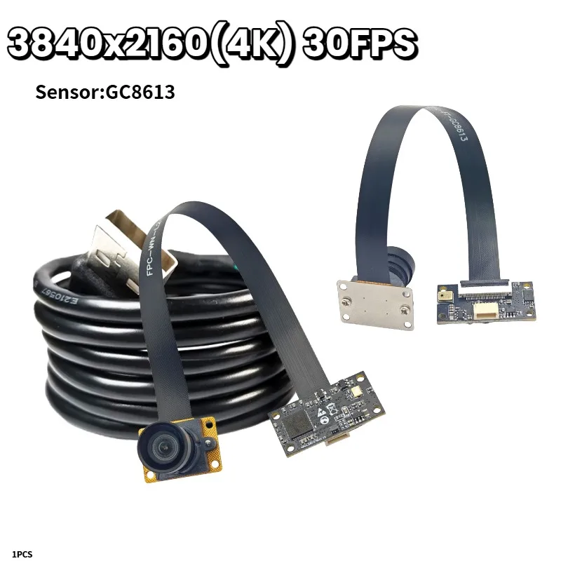 HD 4K 8MP USB2.0 Camera Module GC8613 Sensor 3840x2160 30fps Plug and Play Fixed Focus UVC Interface Video Conference