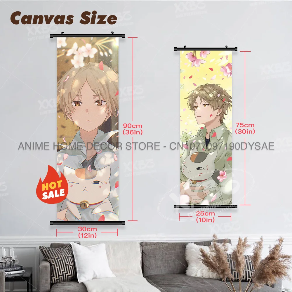 Kawaii Anime Natsume's Buch der Freunde Druck Poster Wand Kunstwerk Hängen Malerei Zimmer Leinwand Schriftrollen Bilder Hause Dekoration – Detail 4
