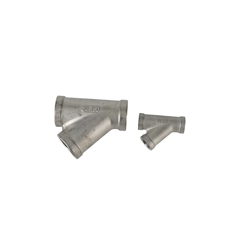 304 Stainless Steel Y-type 45 Degree Inclined Tee Female Thread Water Distributor Inner Wire Water Pipe Fittings