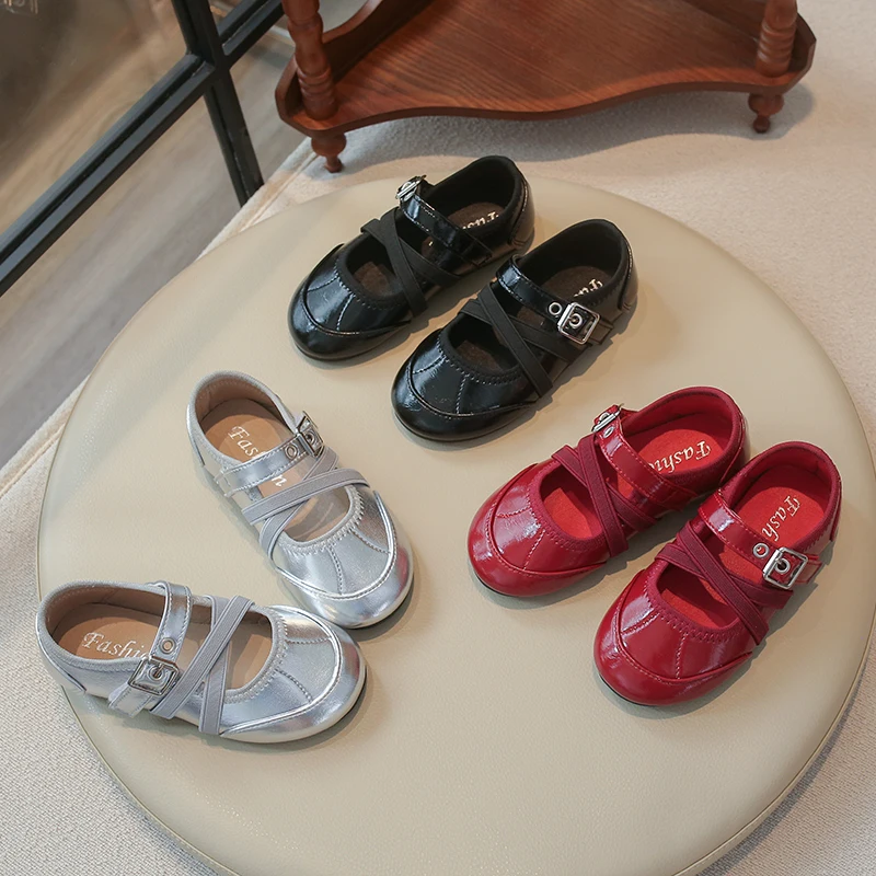 

Spring Autumn Baby Girls Casual Shoes Comfortable Children Princess Shoes Non Slip Soft Sole Toddler Kids Leather Shoes