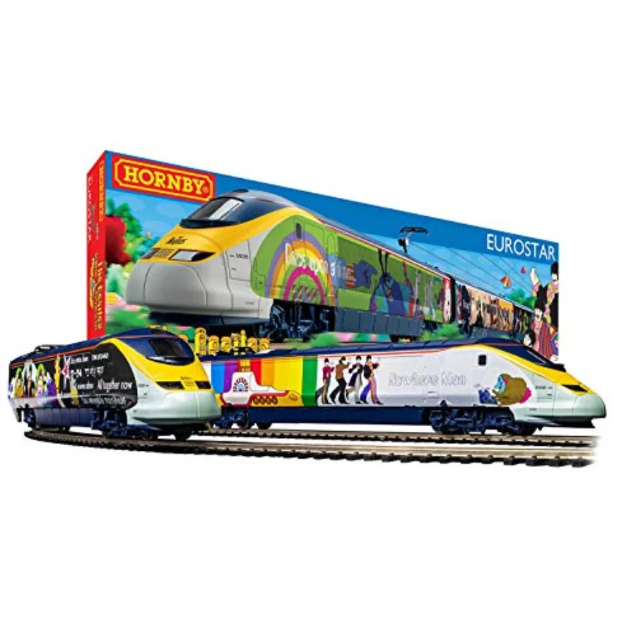 

Electric Train Set - R1253T The Beatles Yellow Submarine - OO Gauge, Vintage Yellow Plastic Model for Adults, Includes Tracks,