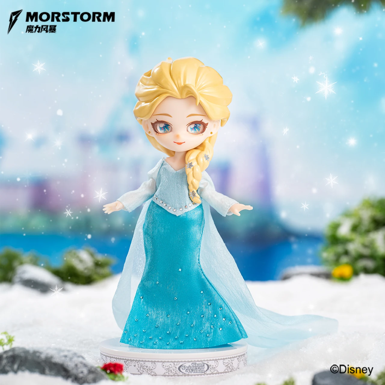 Disney Genuine  Cartoon Princess 12 Points Bjd Collection Ariel Snow White Frozen Elsa Anna Doll Girl Kawaii Girl Christmas Gift