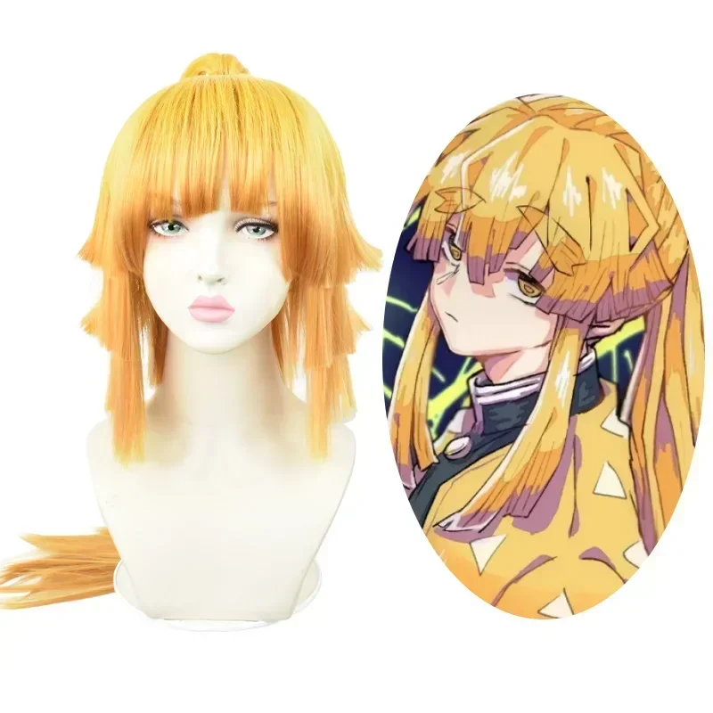 2025 New Anime Demon Slayer Kimetsu No Yaiba Agatsuma Zenitsu Cosplay Costume Men Women Kimono Uniform Canival Party Costum abc