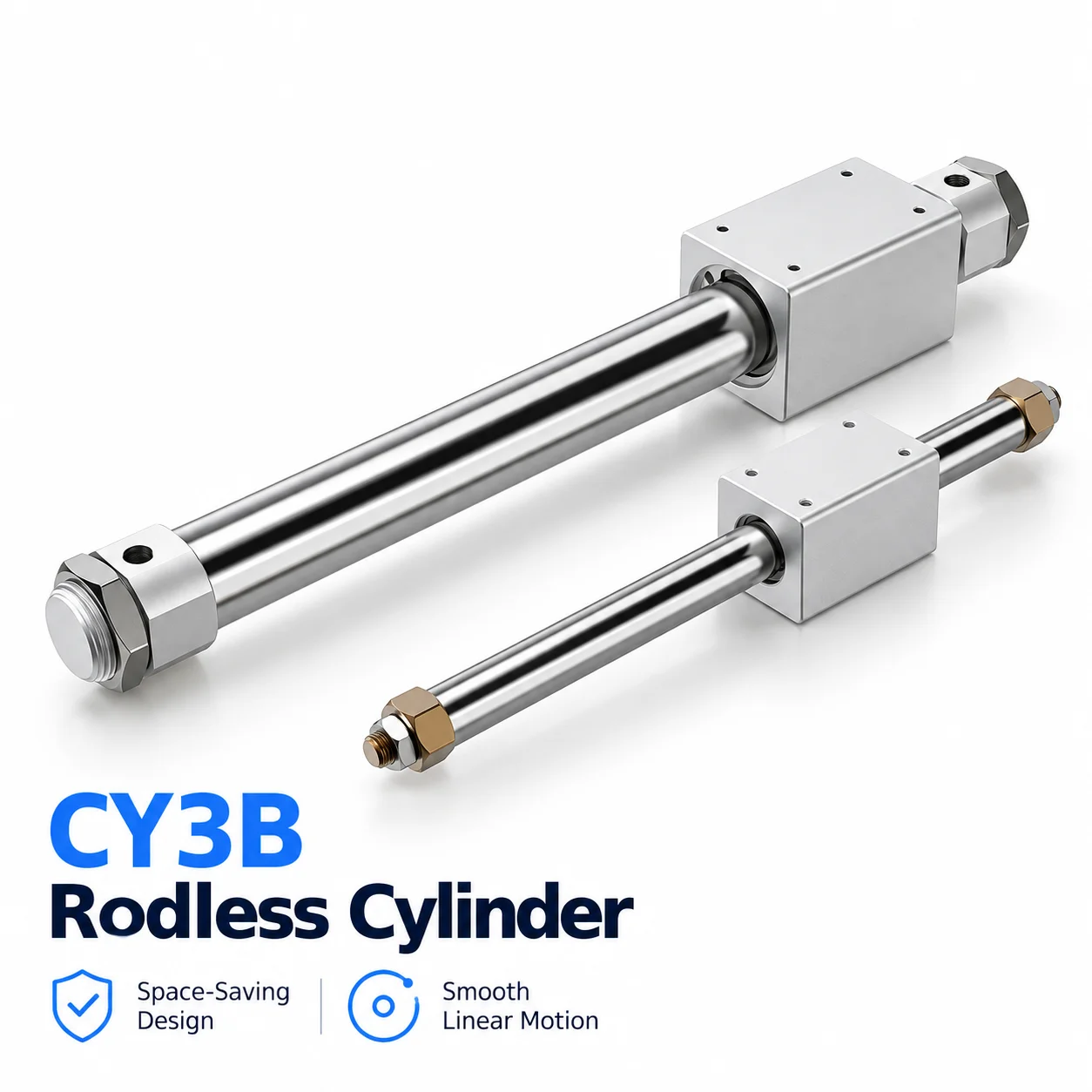 CY3B Rodless Pneumatic Cylinder Stainless Steel Magnetic Coupling Air Cylinder Double Acting Linear Actuator CY3B6 10 20 32 40