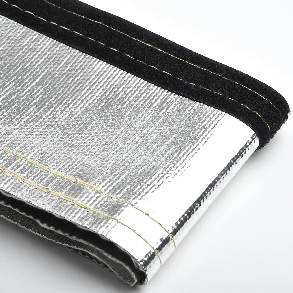 Black Silver Hose Cover Heat High temperature Protection Replacement Tubing Wire Convenient Heat Shield Insulated Protect