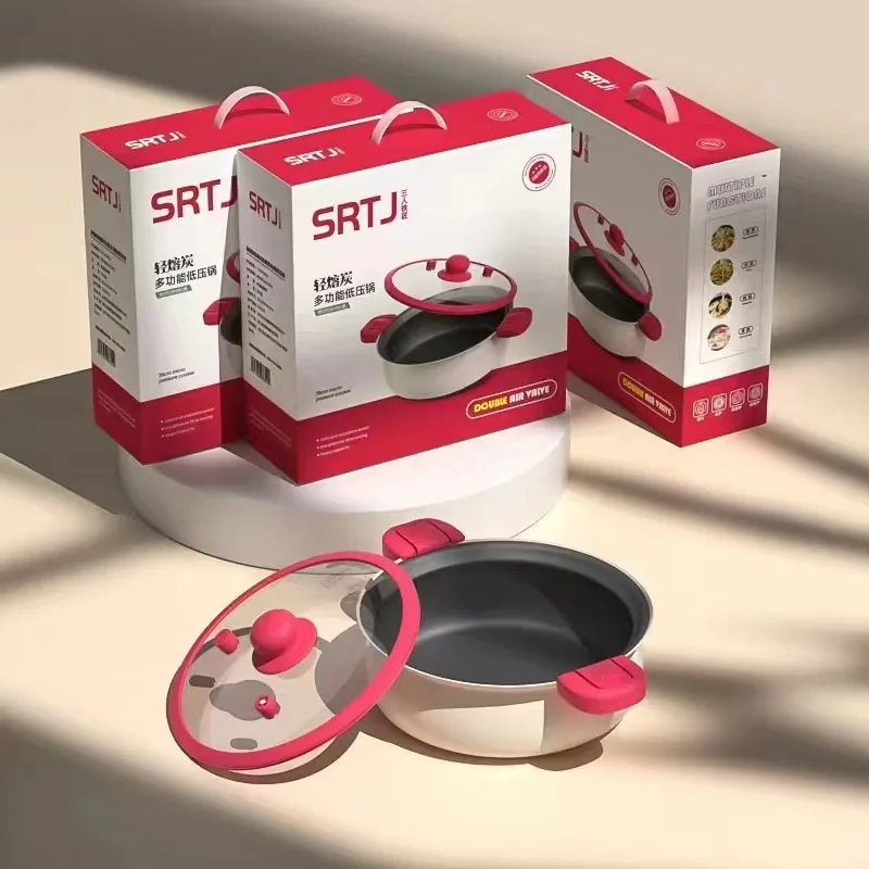 LTT binaural stew stew soup pot household large capacity micro pressure non-stick pan