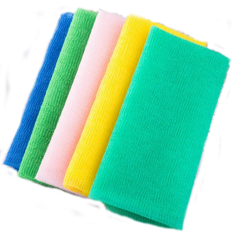 1pcs Beauty Skin Exfoliating Cloth Washcloth Japanese Body Wash Towel Nylon Bath Towel Skin Polishing Towel Color Sent Randomly