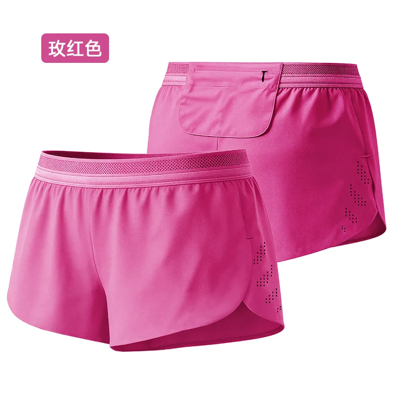 Summer sports shorts men's and women's same running quick-drying racing three-point training lined fanny pack pants YYS2003