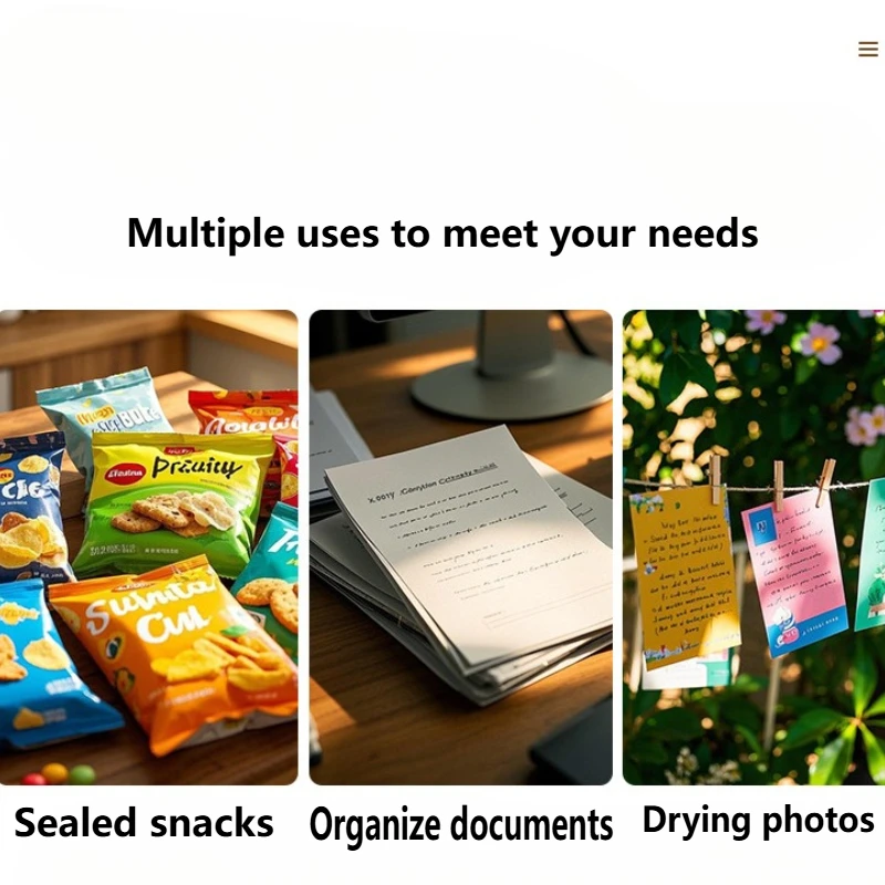 1pc Stainless Multi purpose file folder, Reusable Long Tail Clips for Food Storage, Bill, Stationery Organization