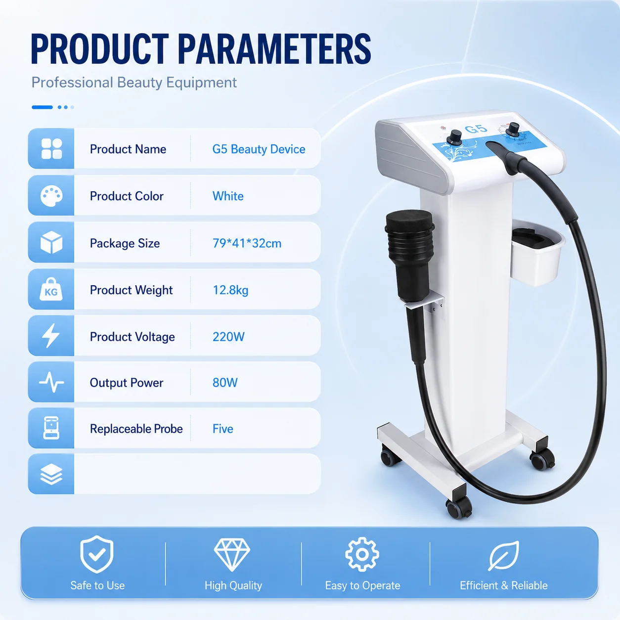 G5 Vibrating Massager Body Slimming Machine Fat Burner Weight Loss Cellulite Removal With 5 Tips High Frenquency Vibrator Device