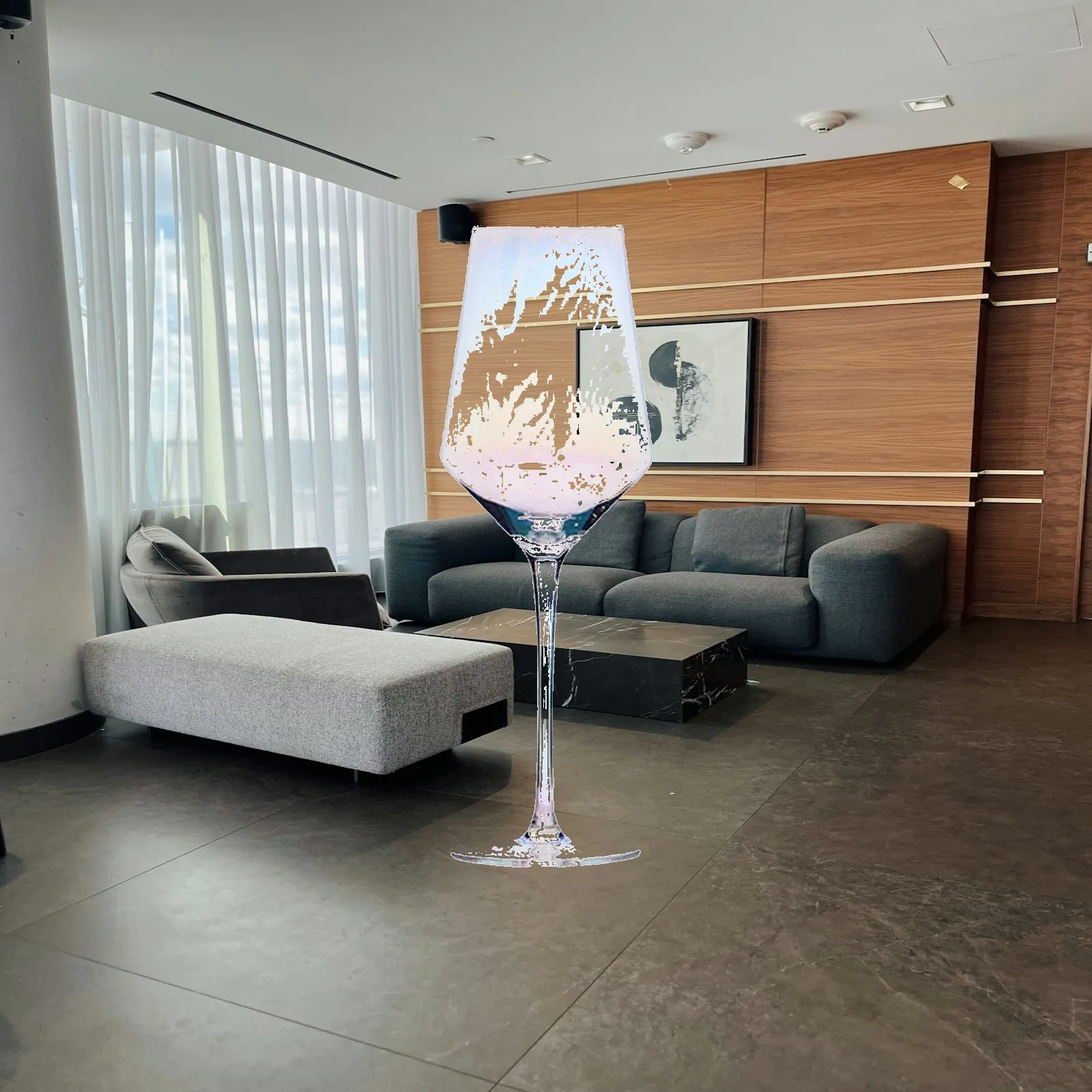 Modern Design Drinking Wine Glasses Set Stemmed Festival Goblet Crystal Glass for Entertaining Guests