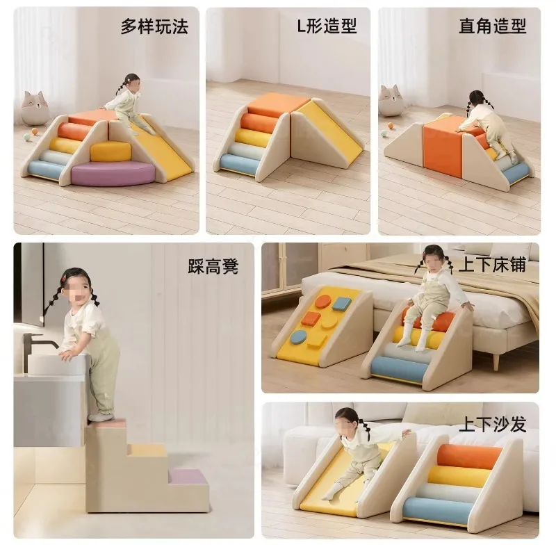 For Indoor Multifunctional Soft Play Climber Slide Set, Cushioned Climbing Ladder for Kids Indoor Game & Exercise