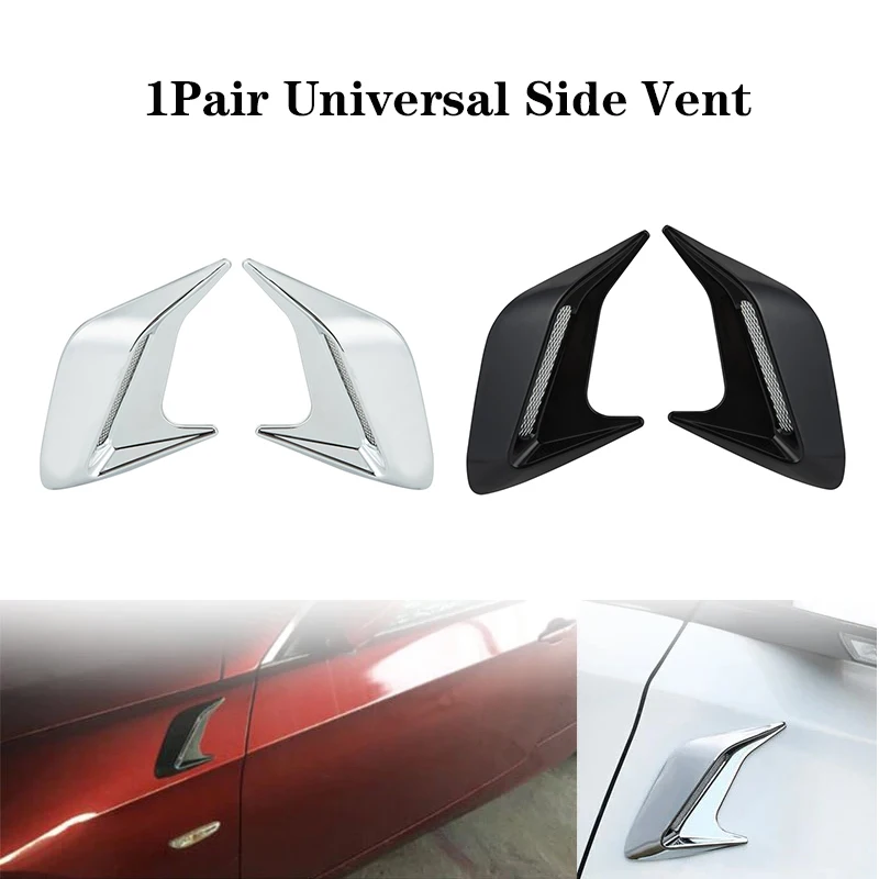 ABS Universal Car Side Fender Vent Air Flow Outlet Vent Decoration Trim Cover Sticker Decal For Honda BMW Styling Accessories