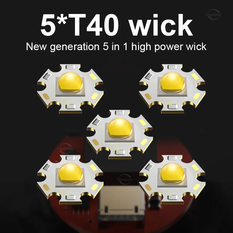 عالية الطاقة عمر البطارية الطويل الغوص مصباح يدوي IPX8 أعلى مقاوم للماء المهنية مصباح غوص بالطاقة لغواصة الصيد