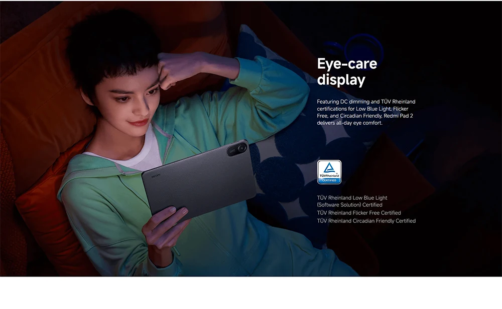 Global Version Xiaomi Redmi Pad 2 Wifi 11" 2.5K Crystal-Clear Display with Mediatek Helio G100-Ultra Processor 9000Mah Big Battery