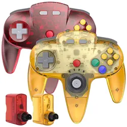 2.4 GHz Wireless for N64 Controller, for N64 Receiver, Compatible with N64 Console - (Rechargeable) (Plug and Play)