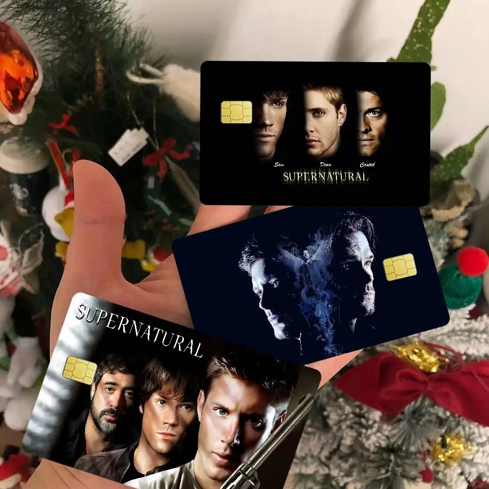 TV Play Series S-Supernatural Movie Anime Front Cover Film Sticker Skin For Credit Debit Card Small Large Chip