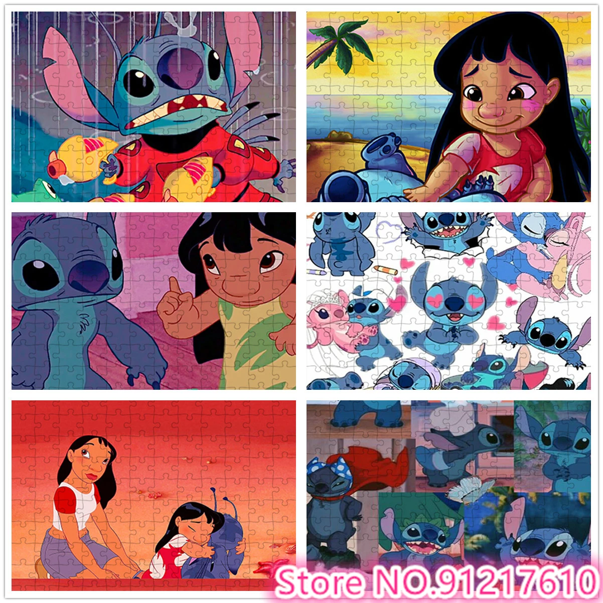 

Disney Anime Lilo and Stitch 1000 Pieces Puzzles Children's Brain Burning Game Holiday Gift Preferred Puzzles