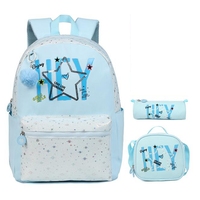 School Bag with Lunch Box Pencil Pouch Set for Students Schoolbags 3 PCS Backpack for Teenager Girls 15.6 Inch Laptop Backpack