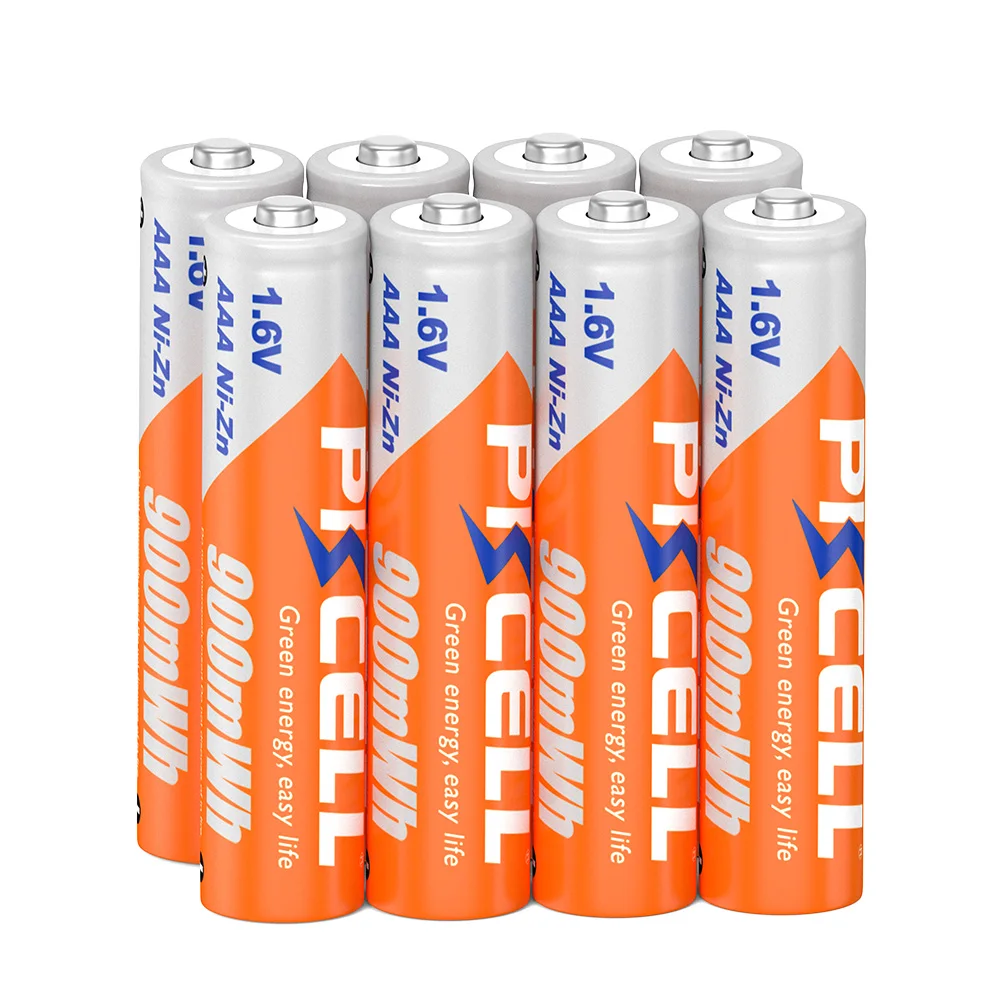PKCELL 8 قطعة AA 2500MWH بطاريات + 8 قطعة ni-ZN AAA بطارية 900MWH 1.6 فولت NIZN AAA/AA بطاريات قابلة للشحن و 4 قطعة حامل صندوق البطارية