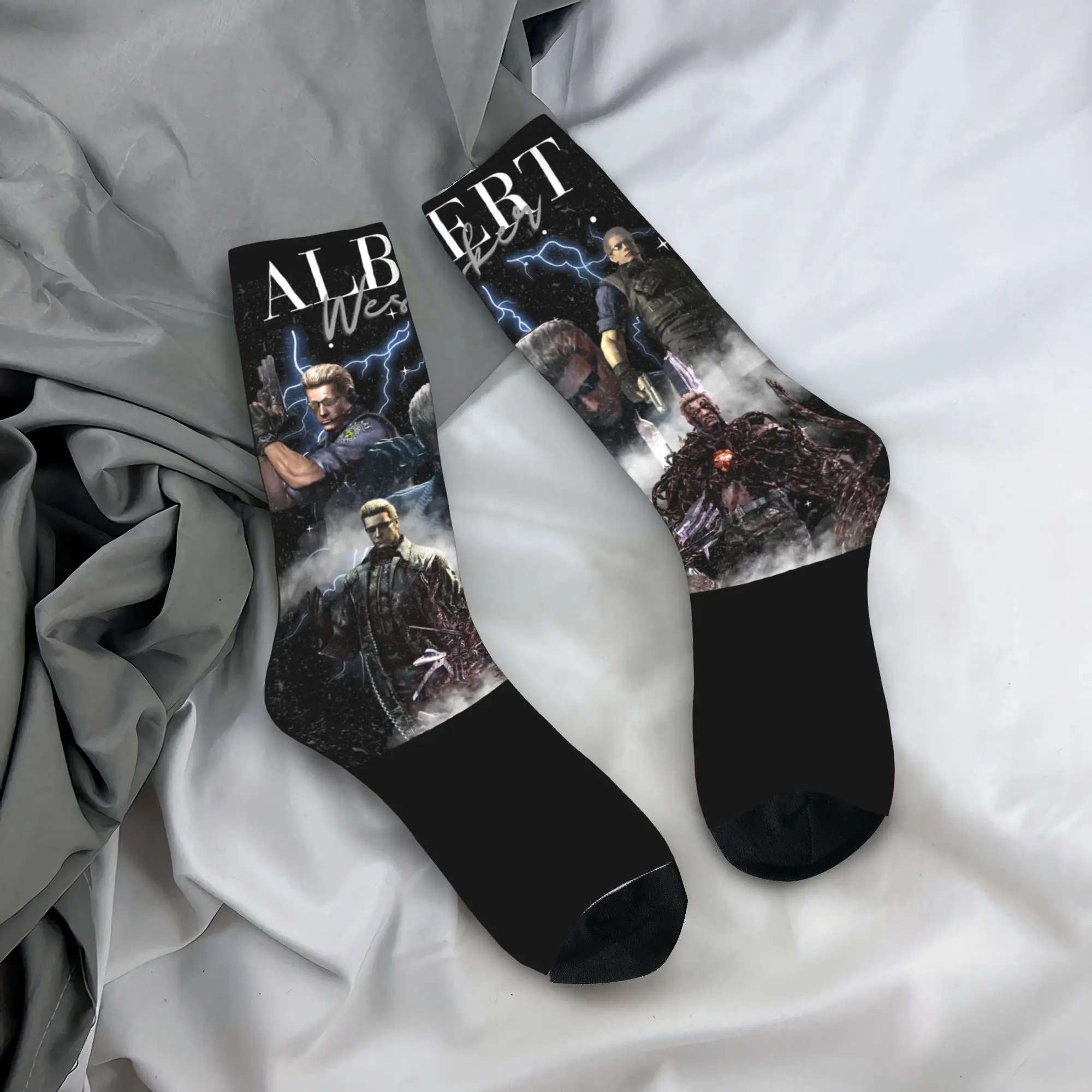 

Носки Albert Wesker для женщин и мужчин, весенне-осенние и зимние, милые длинные носки, впитывающие пот