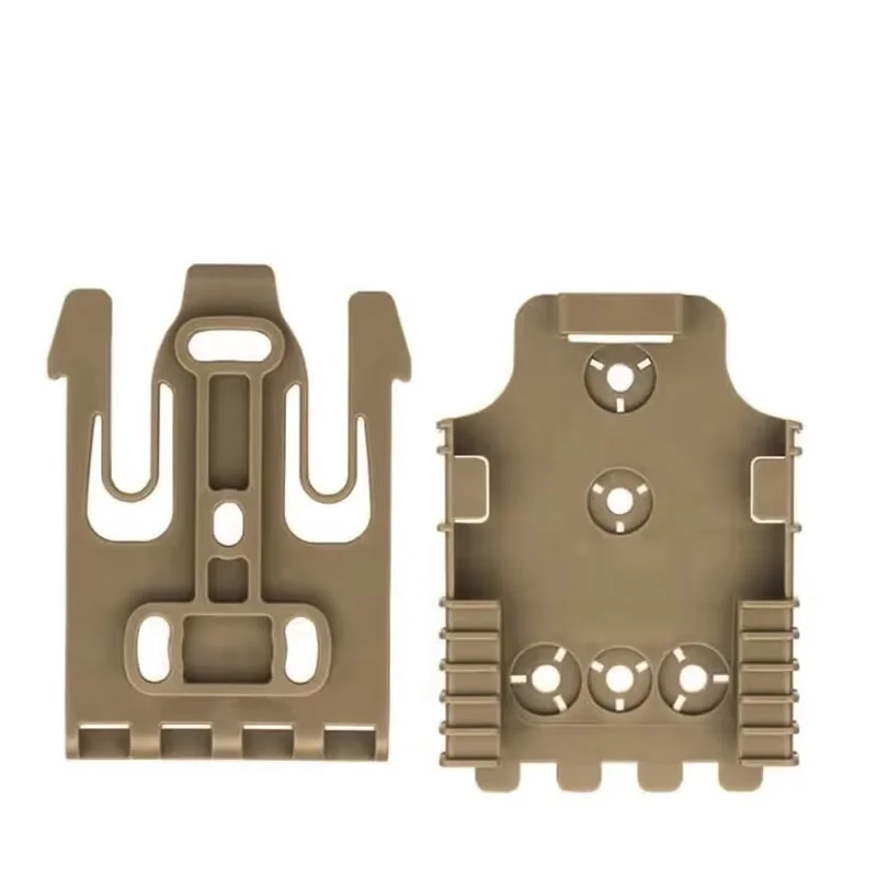 Sistema di bloccaggio tattico. Base adattatore per gamba per fondina da caccia, kit QLS 19 22, adattatore in pelle per fondina per pistola