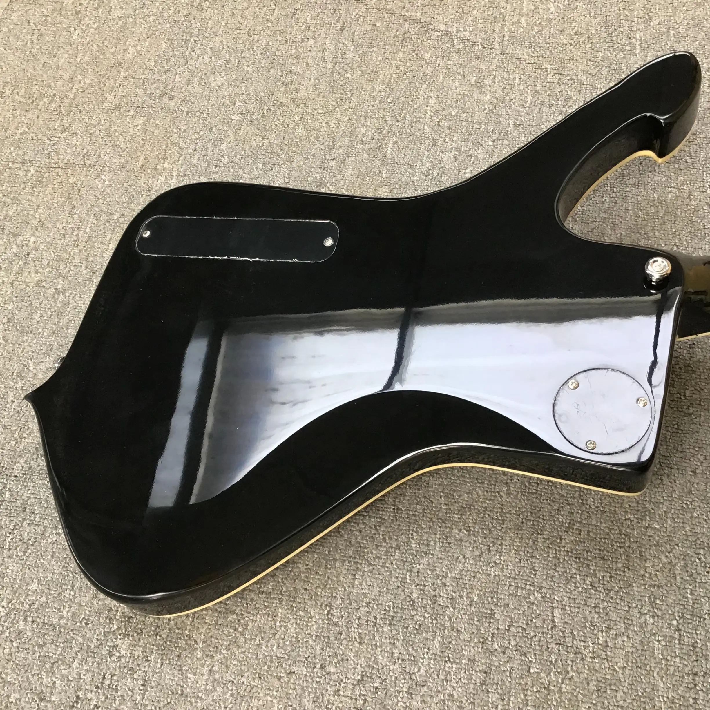 hot sales Custom Black 6-string Electric Guitar Open Pickups Gold Hardware Abalone Inlay 22F In Stock,