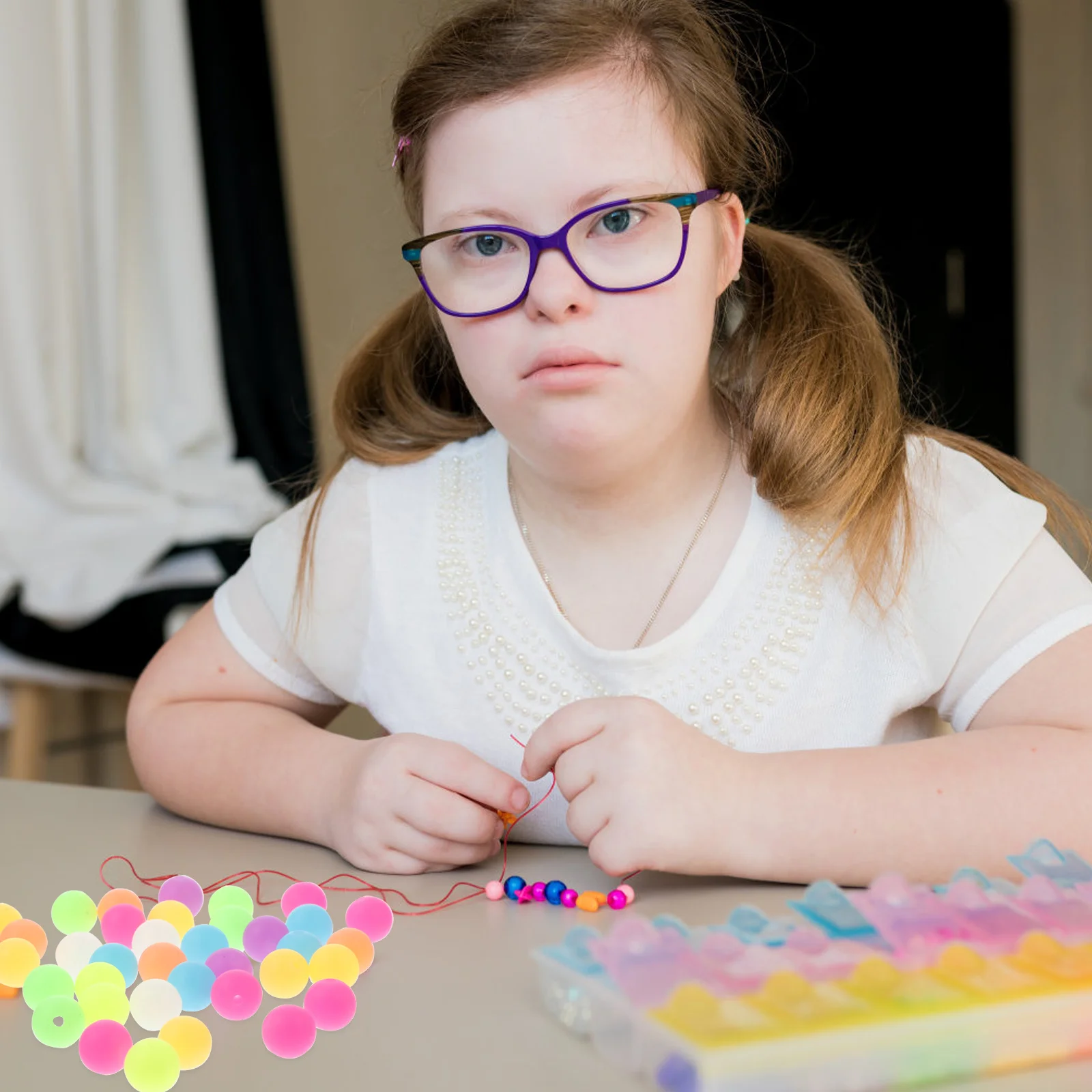 

80Pcs Night Light Bracelet Silicone Glow in Dark Beads DIY Jewelry Making Mixed Color Silicone Glow in The Dark Beads