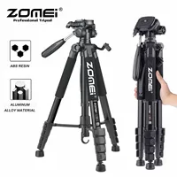 187cm/73in Tall Zomei Tripod Stand for Professional Camera Spotlight Telescope Binoculars 360° Rotatable Phone Holder for Video