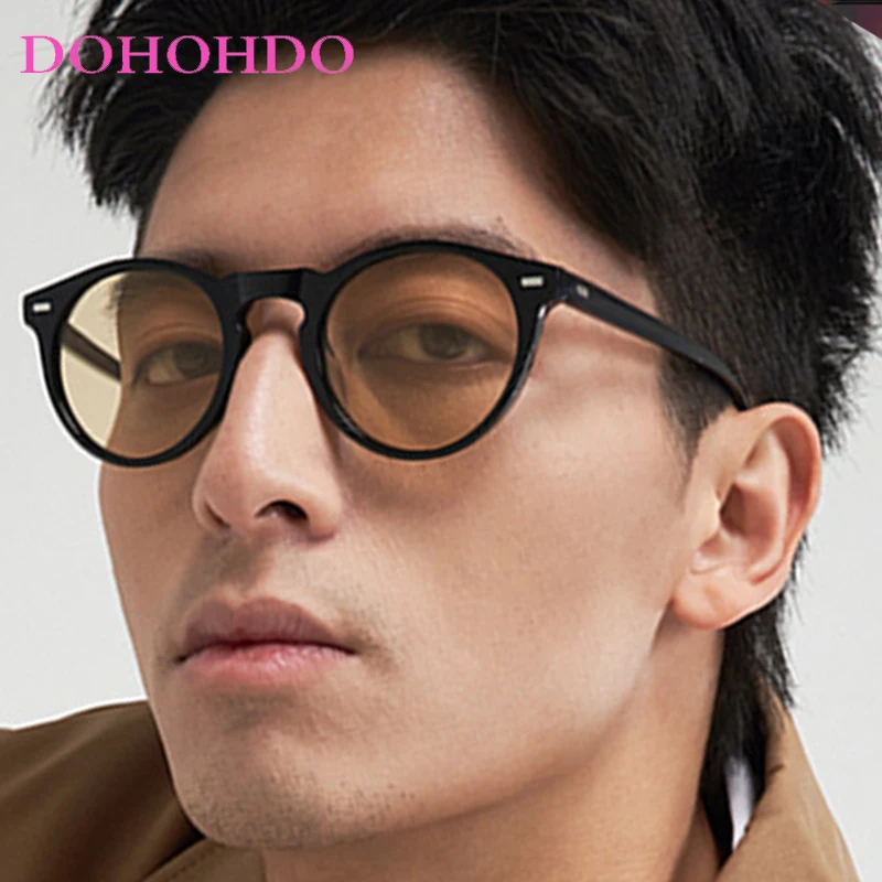 

Vintage Personality Rivets Small Frame Round Sun Glasses UV400 For Men Women New Fashion Brand Designer Driving Shade Sunglasses