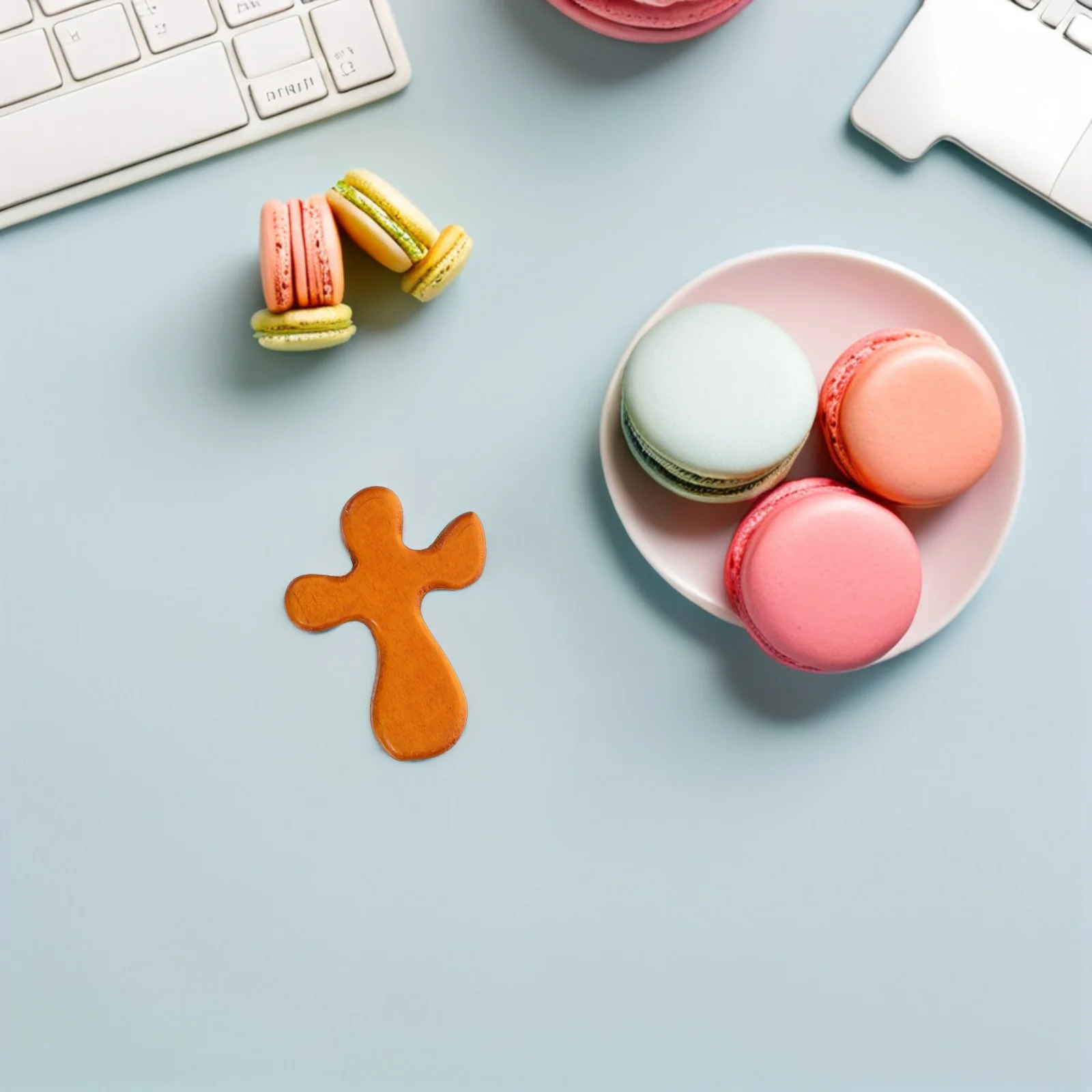 

6Pcs Wooden Prayer Crosses Palm-Sized Rustic Holding Cross Portable Meditation Tool Catholic Christian Worship Religious