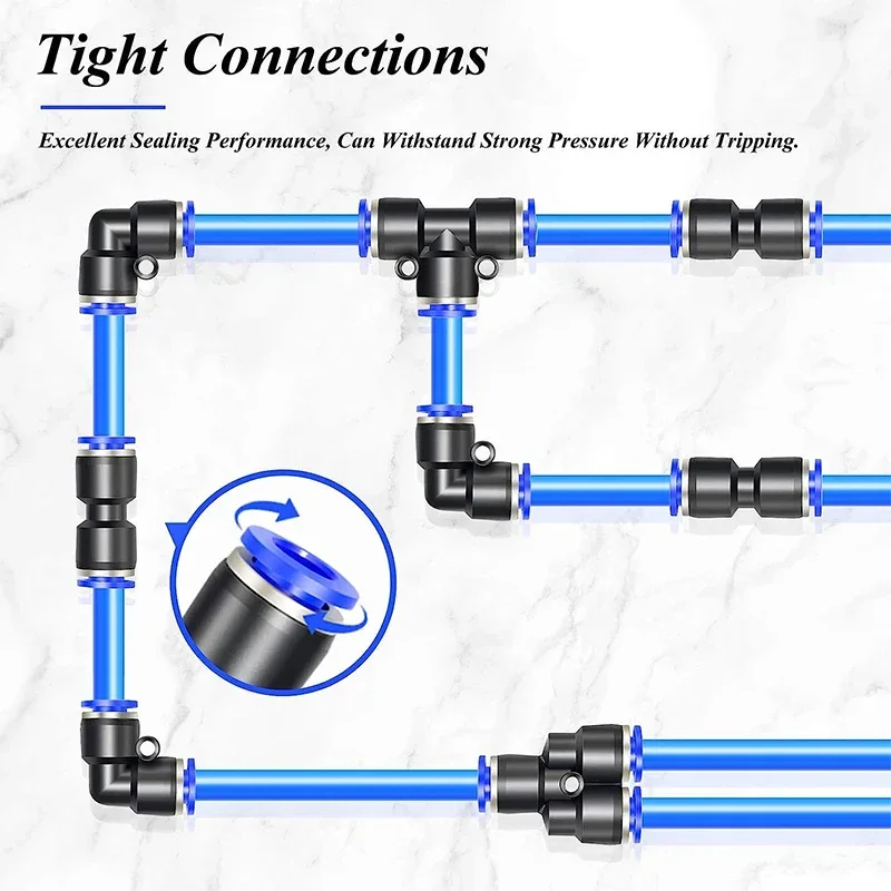 50/100 PCS PL Male Thread Pneumatic Fitting L Type 2 Way Right Angle Elbow Copper Hose Pneumatic Quick Connector PL-4/6/8/10/12