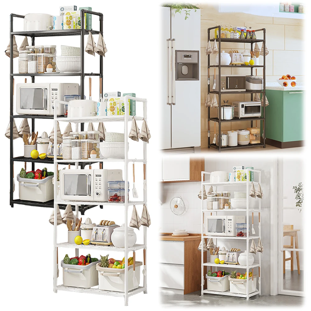 

5 Tier Shelving Unit Adjustable Storage Shelf 66 Lbs Capacity Standing Shelf for Kitchen Pantry Closet Bathroom Laundry Garage