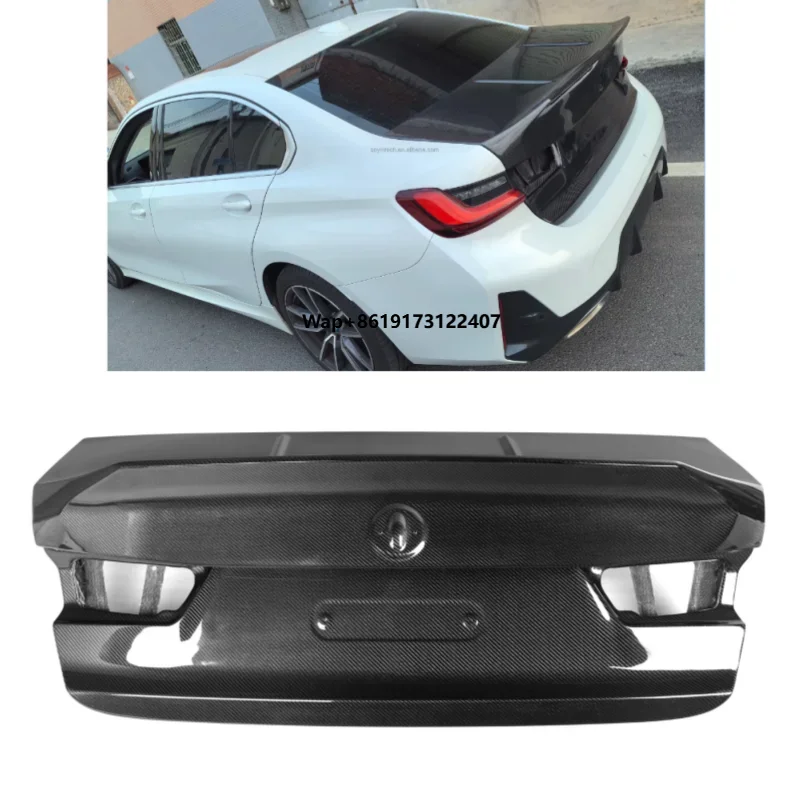 

Double Side Carbon Fiber Trunk Lid Cover for 3 Series G20 G80 M3 2020+ Car Replacement Rear Trunk Lid