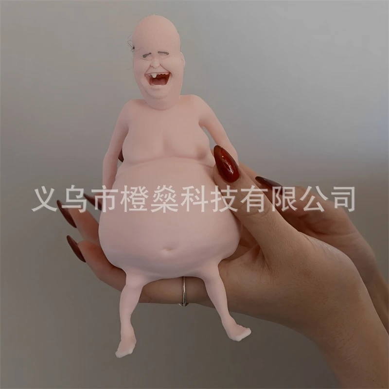 

Лысая сжимающая стресс, забавная мягкая кукла, мягкая фигурка кляпа, милый улыбающийся декор для стола, подарок для дома и офиса для детей, подростков, взрослых