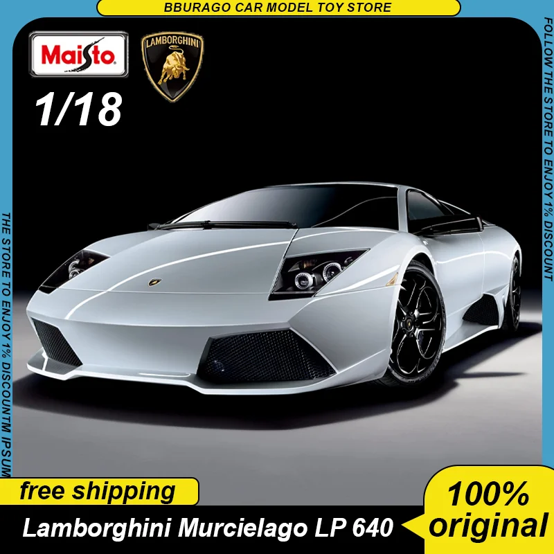 Maisto 1:18 2007 Lamborghini Murcielago Lp 640 Lpi 800-4 Sports Car Diecast Model Alloy Luxury Vehicle Toys Ornaments Kids Gift