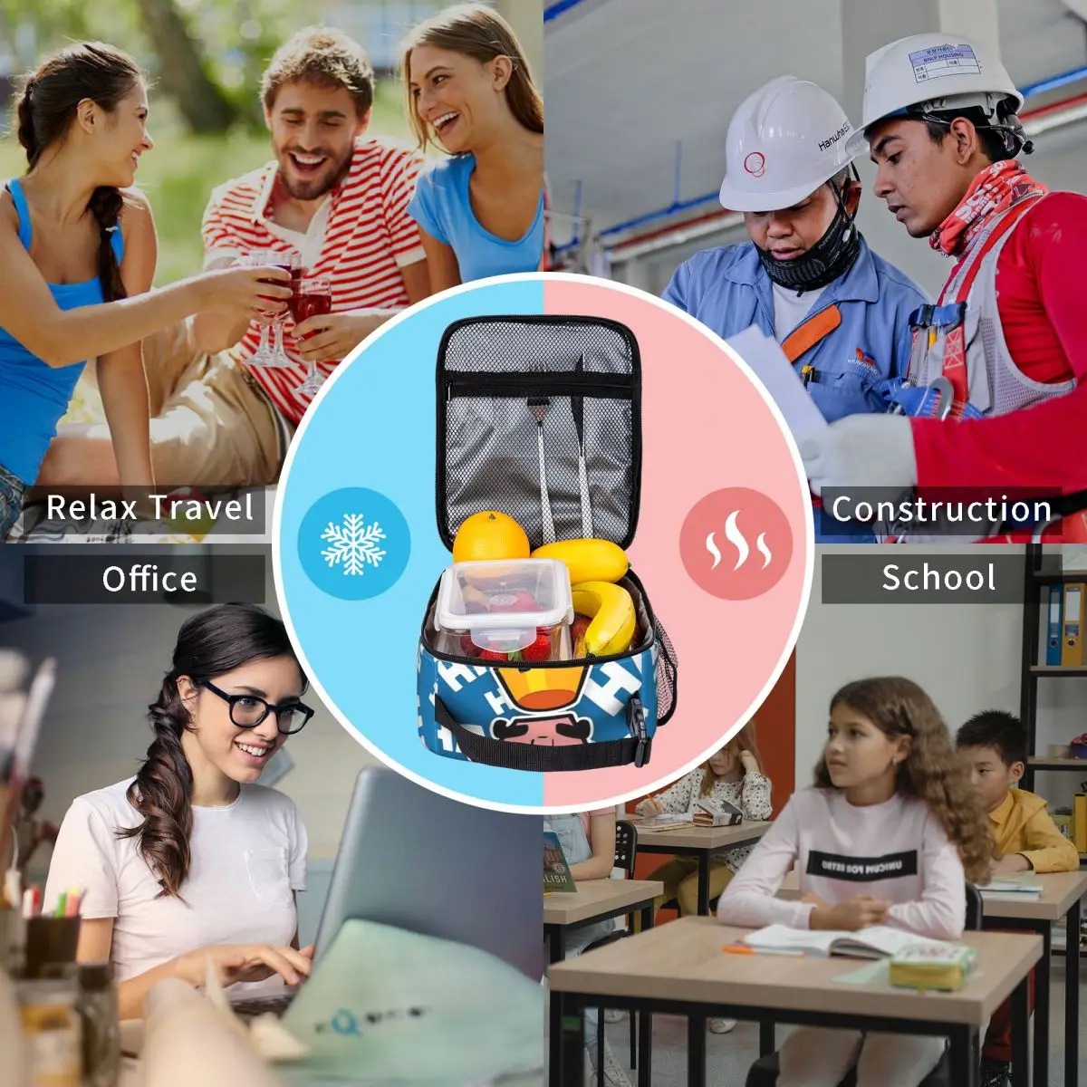 King c-rclash r-royale lancheira para adulto gráfico lancheira retro escola saco térmico conveniente oxford tote sacos de comida