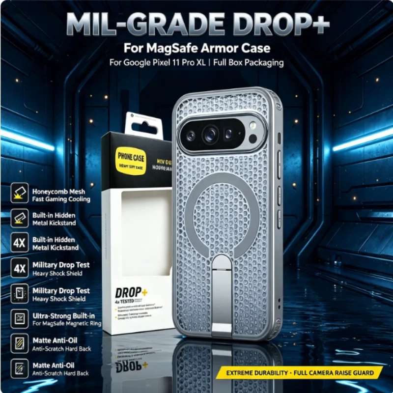 Magnetic Charging Stand - Casing Stand Disipasi Panas Sarang Lebah