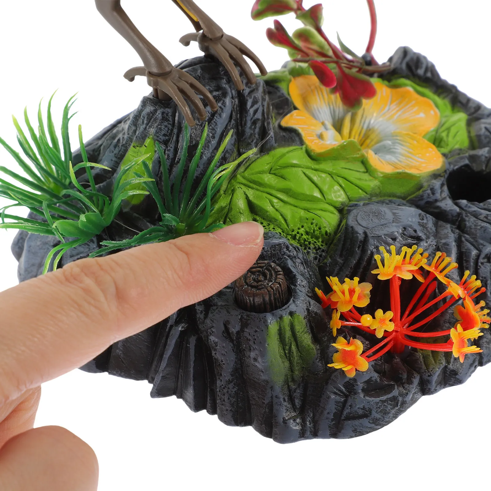 

1Pcs Yellow Voice Control Electric Singing Bird Cage Ornament Imitation Bird Interactive Sound Decoration Home Garden