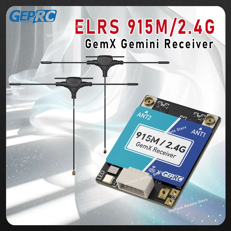 GEPRC ELRS 915M/2.4G GemX 제미니 수신기 - 25-1000Hz 100mW 5V 리턴 파워 FPV RC DIY 부품용