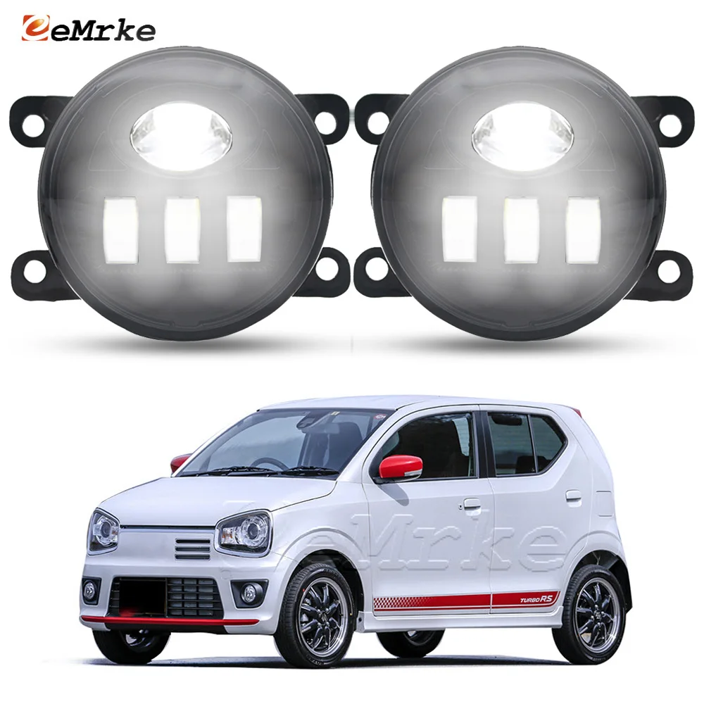 Upgrade Led Car Fog Lights PTF for Suzuki Alto Turbo RS / Alto Works 2015 2016 - 2020 with Lens DRL Driving Daytime Running Lamp